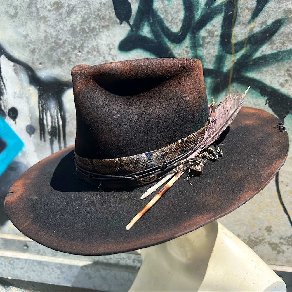 AFTER MIDNIGHT Custom Burned Dynafelt Hat - Picture 11 of 11